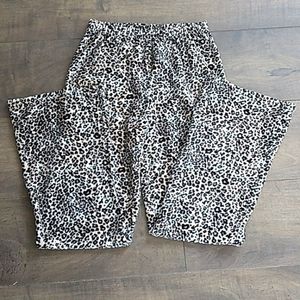 NEW HANNA ANDERSSON CHEETAH VELOUR BELL BOTTOM PANTS GIRLS 150